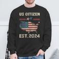 Us Citizen Est 2024 Immigrant New American Citizenship Party Sweatshirt Gifts for Old Men