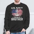 Us Navy Proud Brother With American Flag Veteran Day Sweatshirt Gifts for Old Men