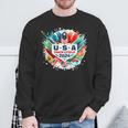 Usa 2024 Go United States Running American Sport 2024 Usa Sweatshirt Gifts for Old Men