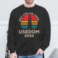 Usedom 2024 Inselreif Leuchtturm Motiv Sweatshirt Geschenke für alte Männer