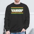 Vannin Stripes Vanning Green Orange Van Sweatshirt Gifts for Old Men