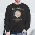 Vermont Total Solar Eclipse 2024 Totality Souvenir Retro Sweatshirt Gifts for Old Men