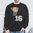 Vintage Basketball Jersey Number 16 Player Number Sweatshirt Gifts for Old Men