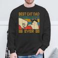 Vintage Best Cat Dad Ever Bump Fit Sweatshirt Geschenke für alte Männer