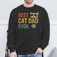 Vintage Best Cat Dad Ever Cat Daddy Sweatshirt Gifts for Old Men