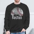 Vintage Boston Baseball Downtown Skyline Classic City Sweatshirt Gifts for Old Men