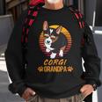 Vintage Cool Tricolor Corgi Dog Grandpa Paw Dad Fathers Day Sweatshirt Gifts for Old Men