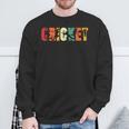 Vintage Cricket For Cricketers Cricket Fans Or Lovers Sweatshirt Gifts for Old Men