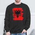 Vintage Distressed Albania Country Albanian Flag Sweatshirt Gifts for Old Men