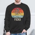 Vintage Du Bisch Ein Ficko Italian Gesture Handmark Sweatshirt Geschenke für alte Männer