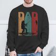 Vintage Fishing Dad Silhouette Father's Day Retro Sweatshirt Gifts for Old Men