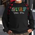 Vintage Lima Peru Surfer Beach Lover Surfing Ride The Waves Sweatshirt Gifts for Old Men