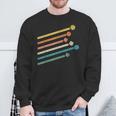 Vintage Minimalist Geeky Polyhedral Falling Retro Rainbow Sweatshirt Gifts for Old Men