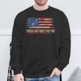 Vintage Proud Air Force Pap Pap American Flag Veteran Sweatshirt Gifts for Old Men