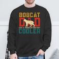 Vintage Retro Bobcat Dad Like A Regular Dad But Cooler Sweatshirt Gifts for Old Men