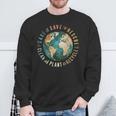 Vintage Save Bees Rescue Animals Recycle Plastic Earth Day Sweatshirt Gifts for Old Men