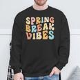 Vintage Spring Break Vibes Cute Spring Vacation Teacher Sweatshirt Gifts for Old Men