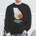 Vintage State Of Georgia Flag Peach Y'all Sweatshirt Gifts for Old Men