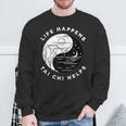 Vintage Tai Chi Life Happens Tai Chi Helps Day Night Sweatshirt Gifts for Old Men