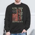 Vintage Ultra Maga Old American Flag 1776 We The People Usa Sweatshirt Gifts for Old Men