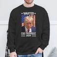 Vintage Usa Flag Wanted For President 2024 Trump Hot Sweatshirt Gifts for Old Men
