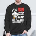 Vor 55 Jahren War Ich Mal Der Schnellste 55Th Birthday Man Sweatshirt Geschenke für alte Männer