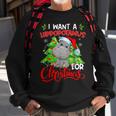 I Want A Hippopotamus For Christmas Hippo Santa Xmas Pajama Sweatshirt Gifts for Old Men