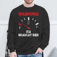 Warnung Ich Brauche Bier Lustige Sweatshirt Geschenke für alte Männer