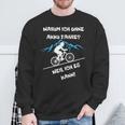 Warum Ich Ohne Akku Fahre Weil Ich Es Kann Fahrradfahrer Sweatshirt Geschenke für alte Männer