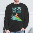 Wave Rider Surf Beach Day Hippie Wavey Retro 70S Surfer Boy Sweatshirt Gifts for Old Men