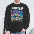 I Wear-Blue For My Brother Autism Awareness Boys Video Game Sweatshirt Gifts for Old Men