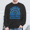 We Wear Blue Child Abuse Prevention Child Abuse Awareness Sweatshirt Gifts for Old Men