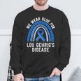 We Wear Blue Lou Gehrig's Disease Awareness Als Family Sweatshirt Gifts for Old Men