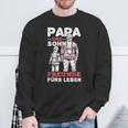 Wie Der Fater So Der Sohn Feuerwehr Papa Und Son Sweatshirt Geschenke für alte Männer