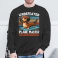 Wiener Dog Sports Lover Undefeated Plank Master Dachshund Sweatshirt Gifts for Old Men