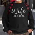 Wife Est 2024 Just Married Honeymoon Wedding Couples Sweatshirt Gifts for Old Men