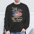 Wife Of Navy Veteran Sweatshirt Gifts for Old Men