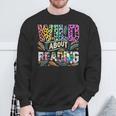 Wild About Reading Books Library Day Bookworm Leoparard Sweatshirt Gifts for Old Men