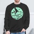 Witch Silhouette Moon Cat Bats Witchcraft Frequent Flyer Sweatshirt Gifts for Old Men