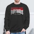 Works Out But Clearly Loves Hot Dogs & Ice Cream Hilarious Sweatshirt Gifts for Old Men