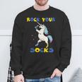 World Down Syndrome Day Rock Your Socks Unicorn Sweatshirt Gifts for Old Men