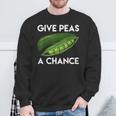 World PeasPeace Give Peas A ChanceEarth Day Sweatshirt Gifts for Old Men