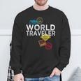 World Traveler Passport Stamp For And Women Sweatshirt Gifts for Old Men