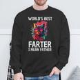 Worlds Best Farter I Mean Father Best Cat Dad Father's Day Sweatshirt Gifts for Old Men