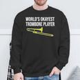 World's Okayest Trombone Player Trombone Sweatshirt Gifts for Old Men