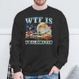 Wtf Is A Kilometer Eagle Badge American Signature Burger Sweatshirt Gifts for Old Men