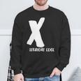 X Straight Edge Hardcore Punk Rock Band Fan Outfit Sweatshirt Gifts for Old Men