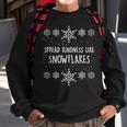 Xmas Themed Spread Kindness Like Snowflakes Merry Christmas Sweatshirt Gifts for Old Men
