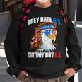 They Hate Us Cuz They Ain't Us Usa American Flag 4Th Of July Sweatshirt Gifts for Old Men