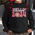 Year End Party Merry Christmas Happy New Year Hello 2024 Sweatshirt Gifts for Old Men